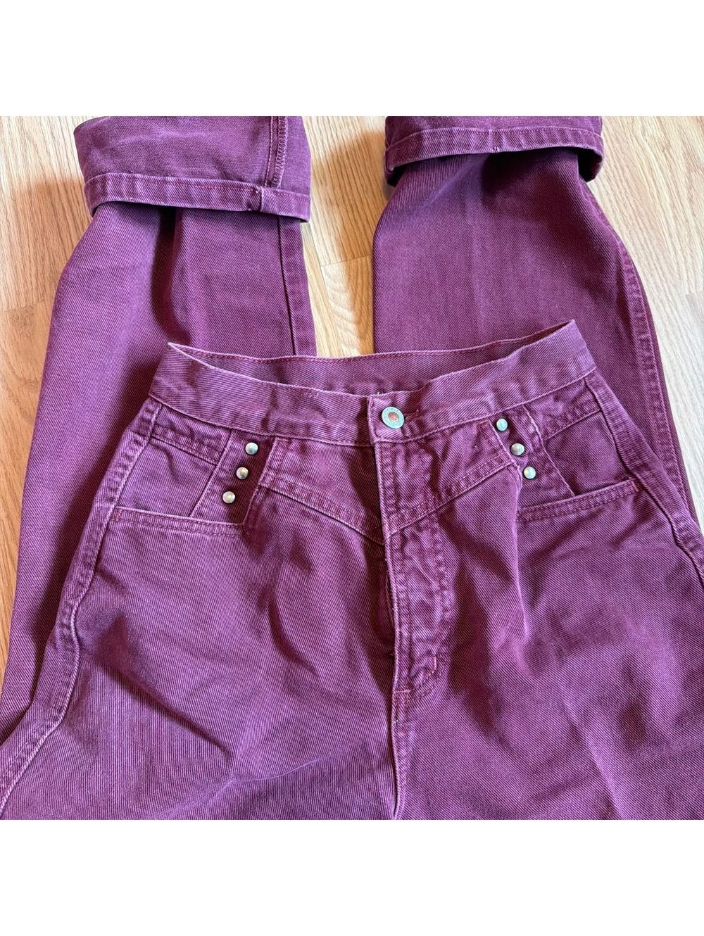 Vintage Rockies Maroon High Waist Western Bareback Size 25x31